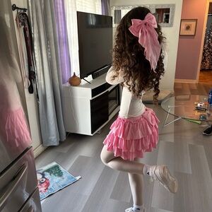 Amazon Pink Ruffled Mini Skirt